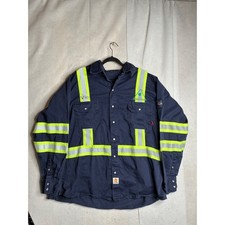 Bocomal FR Shirt Mens 3XL Navy Blue Flame Resistant High JCI Mining NFPA 2112