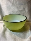 Anchor Hocking Fire King Ware Bowl 5" Inch Green & White Milk Glass Cereal Bowl