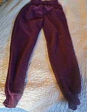 gitano woman  vintage quilted sweatpants Purple Small Comfy Warm.    R