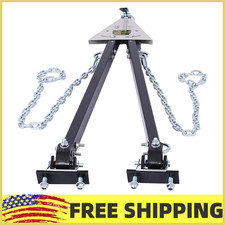 Tow Bar5000lb Universal Towing Bar Wchains Fits 2 Ball Hitch For Rv Car Truck