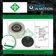 Overrunning Alternator Pulley fits AUDI RS3 8V, 8YA, 8YS 2.5 2017 on Clutch INA