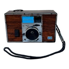 Vintage Sears 126 Film Camera Woodgrain Body Drop In Cartridge 70s Untested