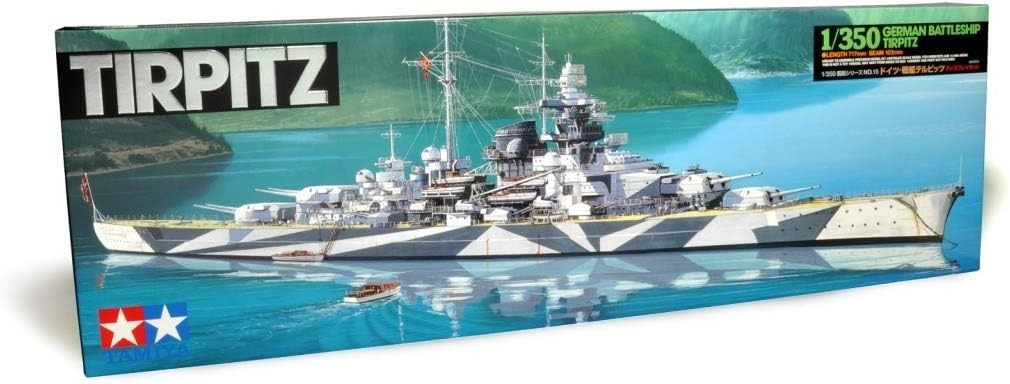 Tamiya 1/350 Ship Series No. 15 German Navy Battleship Tirpitz Plastic Model