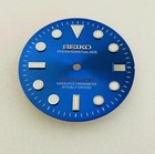 28.5mm Watch Dial Blue Green Luminous For Seiko NH35 NH36 Movement Watches Parts