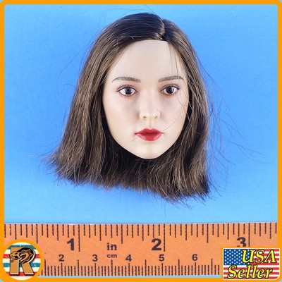 Oriental Beauty Female Head - Short Brown Hair [C] - 1/6 Scale Part - GACToys 