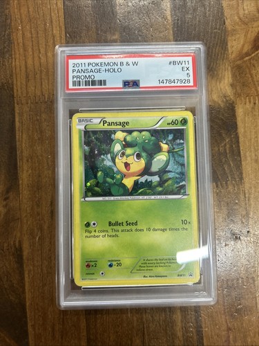 Pansage graded PSA 5 for sale on eBay