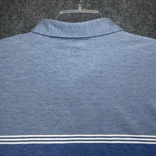 PETER MILLAR Crown Crafted Golf Polo Men’s L Walker Performance Blue Striped - Picture 8 of 13