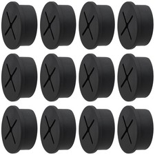 12-Pack 1-Inch Flexible Cable Grommets for Desk and Table Wire Management