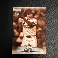 2025 Topps Stadium Club Thomas Saggese #157 Sepia Parallel RC Cardinals