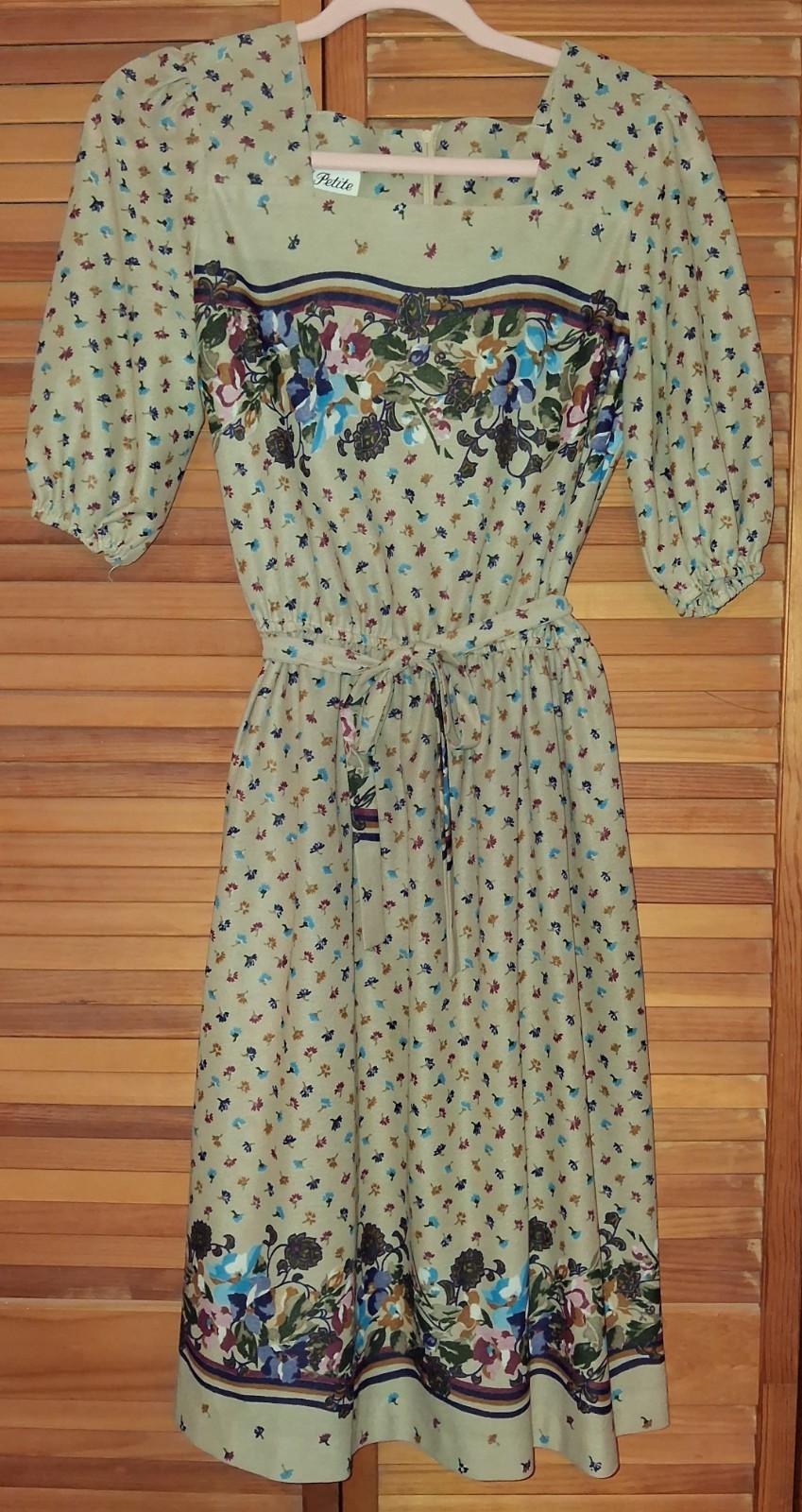 Vintage 70s/80s Polyester Blend Midi Dress