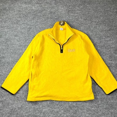 Old Navy Sweatshirt Womens 16 Yellow Fleece Logo Quarter Zip Mock Neck Warm