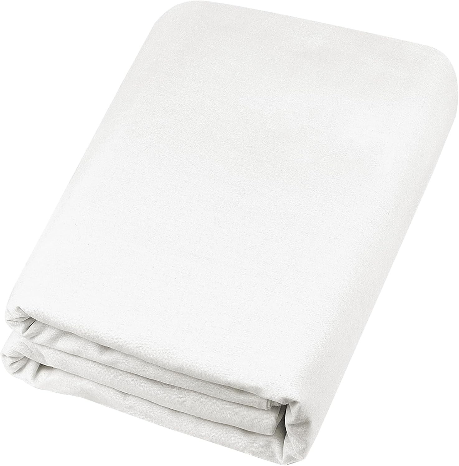 Bleached 100% Cotton Muslin Fabric 59 Inch Wide 10 Yards Medium Weight by HOTGODEN