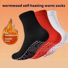 Thermische Socken Heizsocken W&auml;rmend Punktmuster Baumwolle Komfort