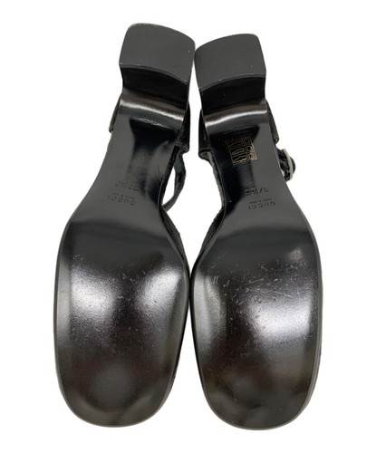 GUCCI Ankle Strap Pumps 101 0282 8 Black Velour Size US7.5 EU37.5 Women’s Shoes - Picture 4 of 7