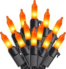 Orange Halloween Lights,25Ft 100Count Halloween Mini String Lights