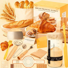 Sourdough Starter Kit, Sourdough Bread Baking Supplies, round & Oval Banneton Br