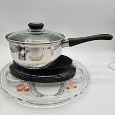 Stainless Steel 2qt Sauce Pan/Pot w/ Glass Lid.