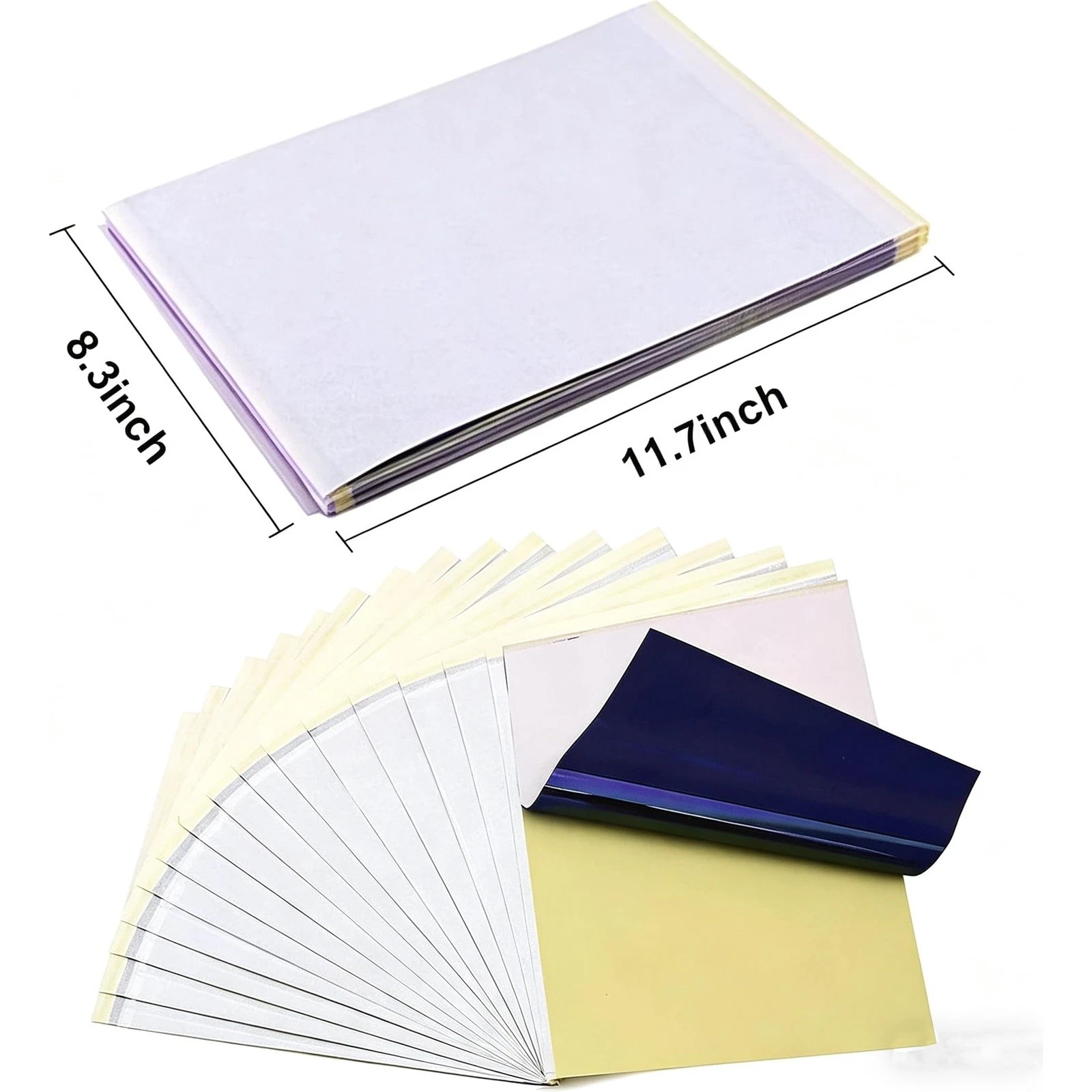 Beoncall Tattoo Transfer Paper 50Pcs Tattoo Stencil Paper Printer | 4 Layers ... image 2