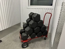 Rubber Encased Hex Dumbbells in Pairs or Single, Hand Dumbbell Weight with Metal