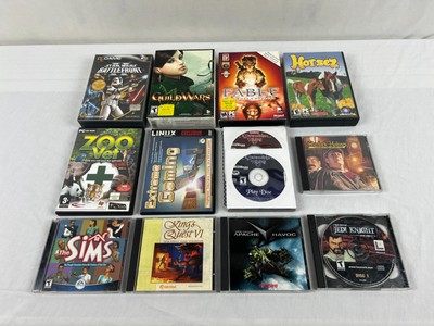 PC game lot (12) Sims Star Wars Fable Neverwinter Nights Apache Havoc ++