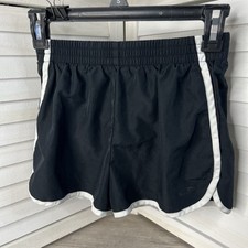 Champion Shorts Girls Black White Running Athletic Lined Youth Sz Large 10/12