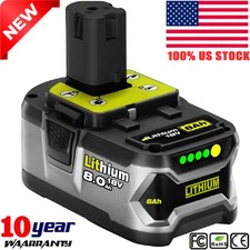 8.0Ah For RYOBI P108 18V One Plus High Capacity Battery 18 Volt Lithium-Ion NEW