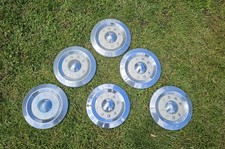 Set Of 6 1957-1959 Ford 10 Hubcaps Dog Dish Hub Caps 4 Custom 300 Fairlane 500 Set Of 6 1957-1959 Ford 10 Hubcaps Dog Dish Hub Caps 4 Custom 300 Fairlane 500