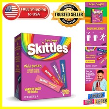 Skittles Singles To Go Wild Berry Flavor Pack - Sugar-Free Drink Mix 30 Servings