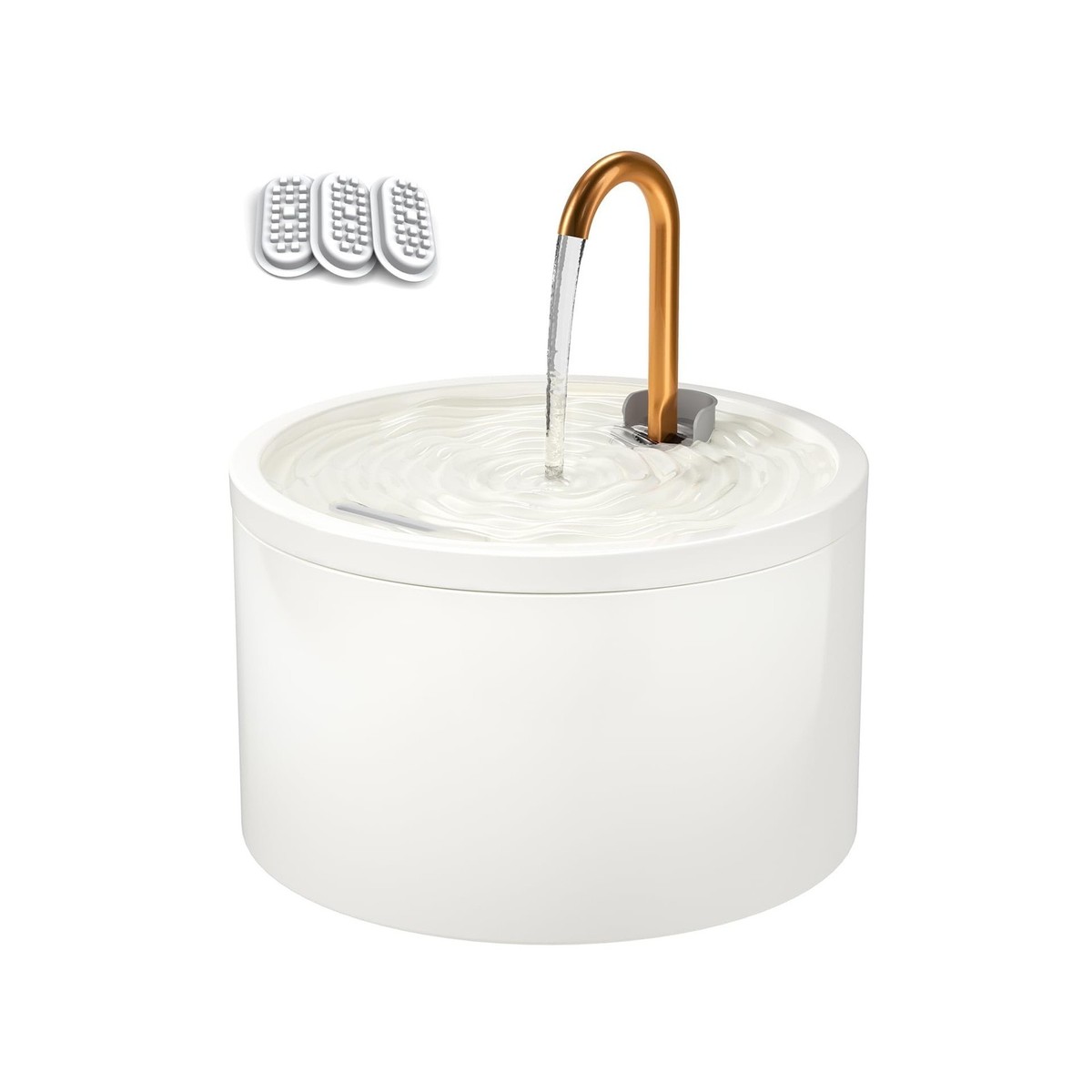 DOOOB Ceramic Cat Water Fountain, 2.1L/71oz Ceramic Cat Fountain