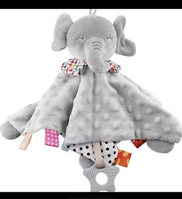 Grau Weich Elefant Baby Unisex Bettdecke Komfortdecke Taggie Beißring