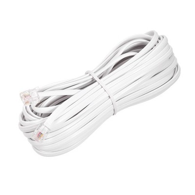 1Stk Telefon Verlängerungskabel 25FT RJ11 6P4C Stopfen Stecker zu Stecker Weiß