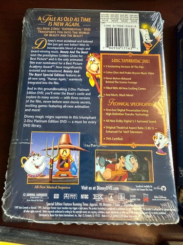 4 Disney BEST DVD BRAND NEW Snow White, Bambi, Beauty & the Beast, Lady & Tramp - Picture 3 of 6
