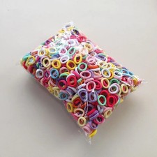 100PCS Kids Nylon Hair Bands Colorful Elastic Hair Ties Scrunchies