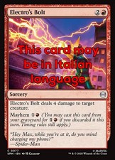 MTG 4x ELECTRO's BOLT EXC - FULMINE DI ELECTRO 77 - SPM - MAGIC