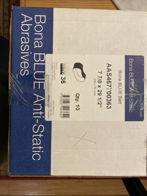 Bona Blue Anti-static 8  Belt 36 Grit 7 7/8  X 29 1/2  Box Of 10