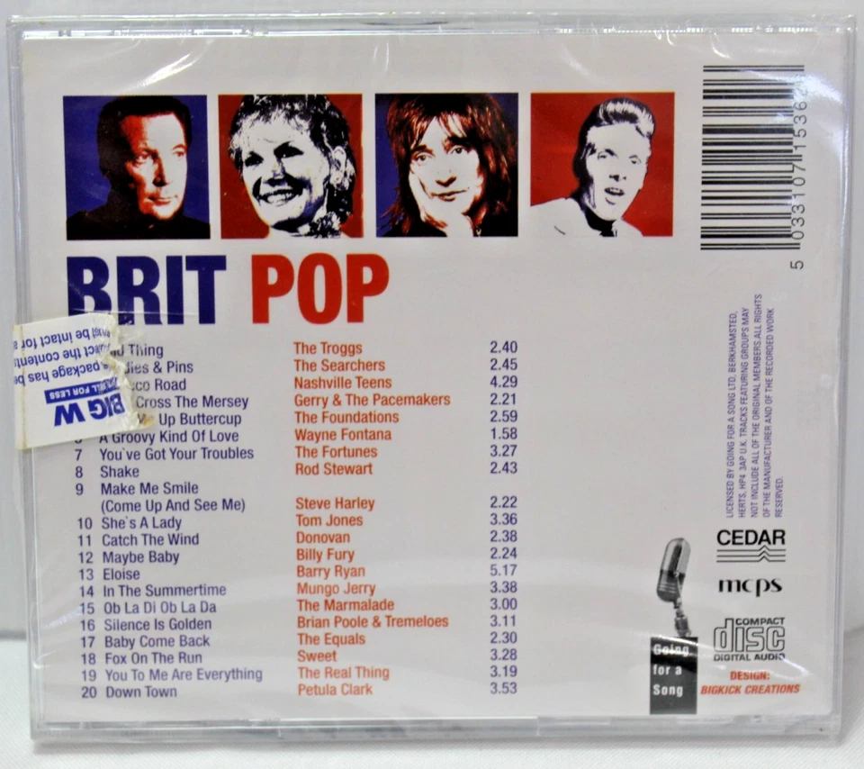 NEW Brit Pop Music CD Tom Jones Rod Stewart Billy Fury Petula Clark UK Artists - Image 3 of 4
