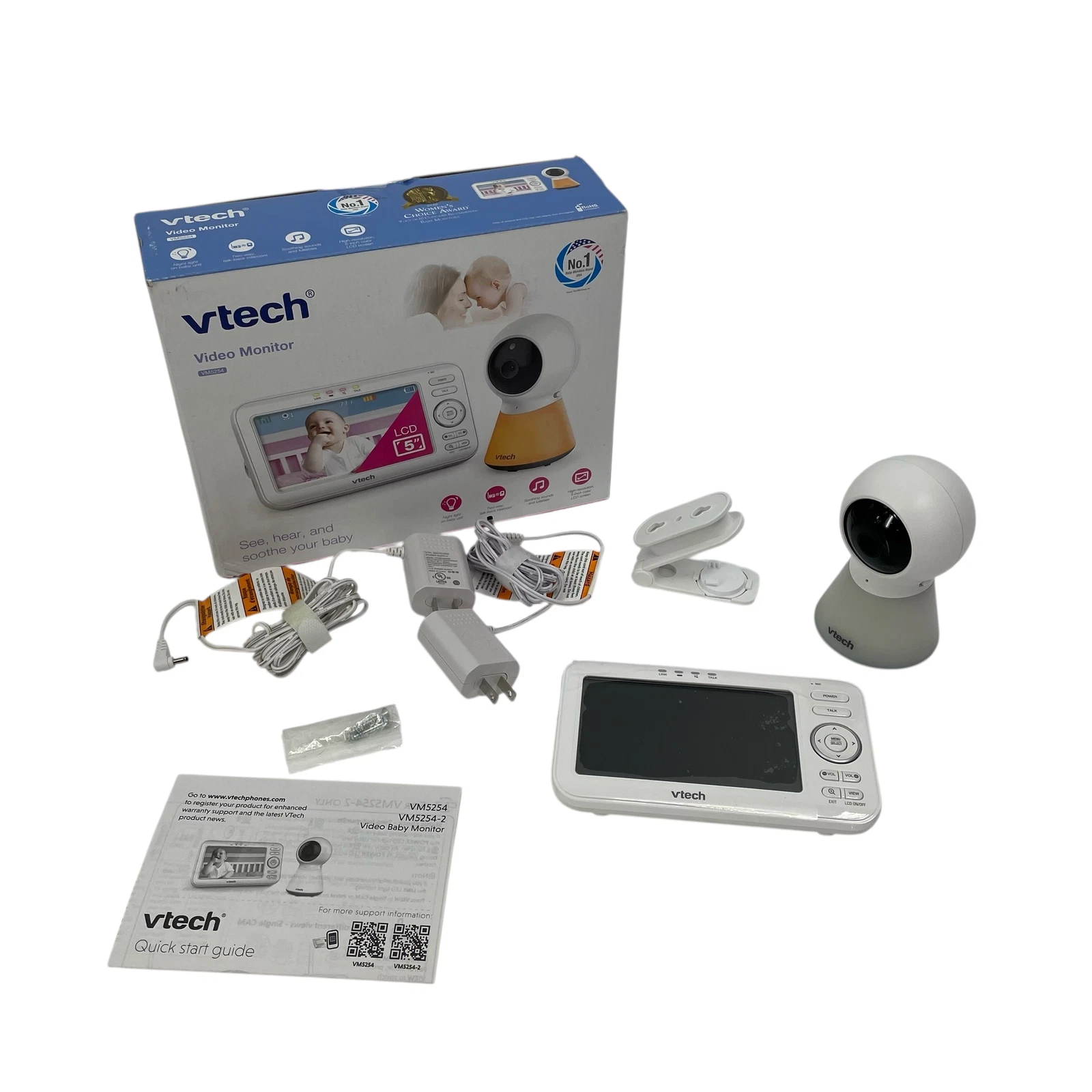 VM5254 VTech Digital 5in Video Monitor with Nightlight Baby Monitor #U8127 (TC)