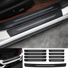 9pcs For Lexus Car Door Sill Scuff Cover Panel And Trunk Guard Protector White