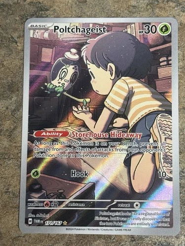Poltchageist Holo Illustration Rare Pokémon TCG Card Twilight Masquerade 171/167
