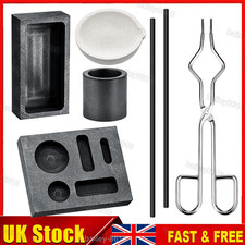 7pcs/set Torch Melting Kit Set Gold & Silver Crucible Tong Graphite Ingot Mold
