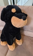 Rottweiler 20" x 22" plush Large stuffed animal Black  Tan