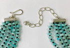 HSN Jay King Sterling Silver Amazonite & Black Spinel Bead 5-Strand Necklace — photo 6