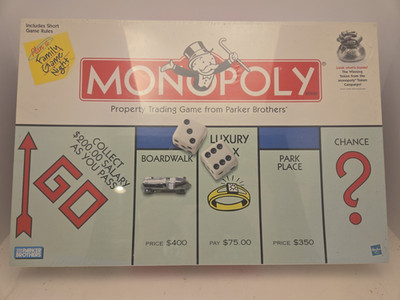 Vintage 1999 Parker Brothers Monopoly Board Game No. 0009 Classic Sealed