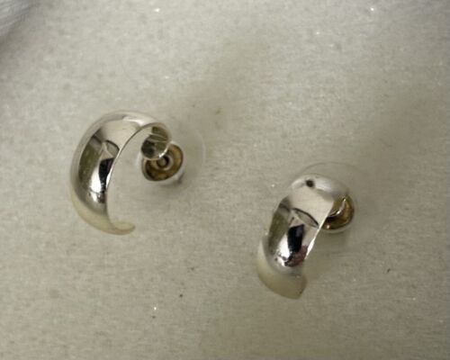 earrings for women Plain Small Little Hoops Silver  - Picture 1 of 4