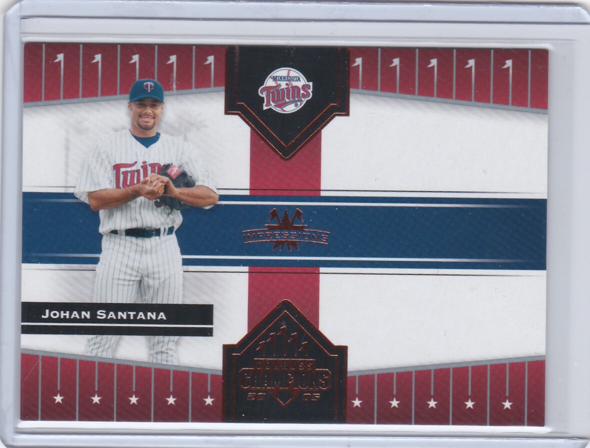 FILA 2005 Donruss Champions #403 Johan Santana 75 Twins Free Shipping!