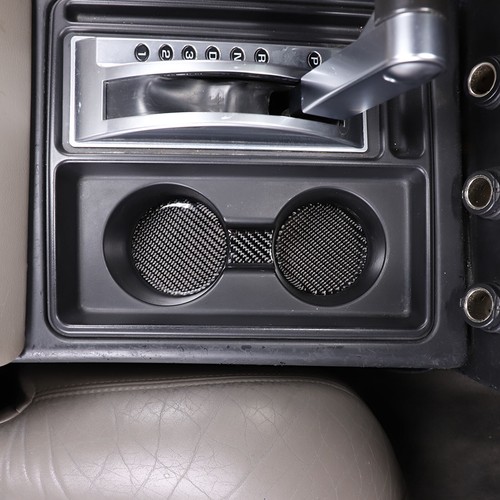 Carbon Fiber Central Control Water Cup Holder Slot Pad Mat For Hummer H2 2003-07 - Picture 5 of 11
