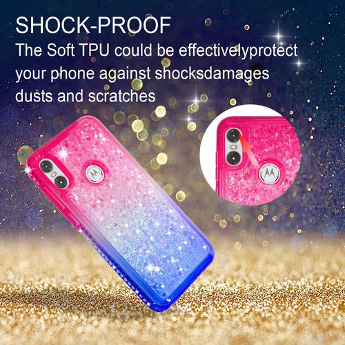For Motorola One Case,P30 Play Case Bling Sparkly Diamond Glitter For Girl Women - 第 4/26 張圖片