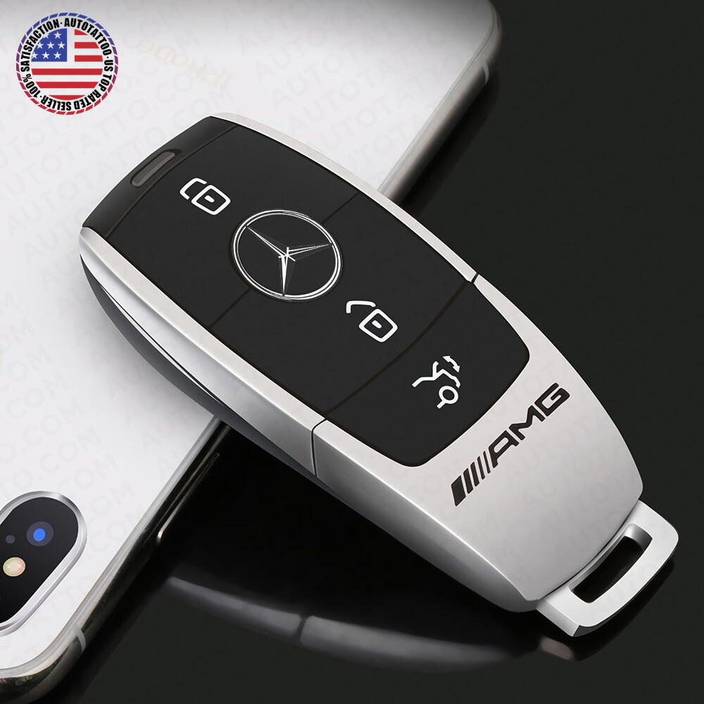 AMG Edition Silver Key Fob Cover Holder For Mercedes – Zinc Alloy – 5-Year Warranty