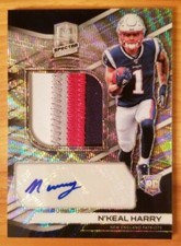 19/25 N'Keal Harry RC 2019 Panini Spectra Aspiring 4 Color Patch Auto Wave Card
