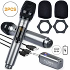 LEKATO Wireless Microphone UHF Dual Handheld Dynamic Mic Receiver Rechargeable